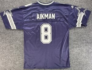 Vintage Troy Aikman Dallas Cowboys Logo Athletic NFL Football Jersey Large #8